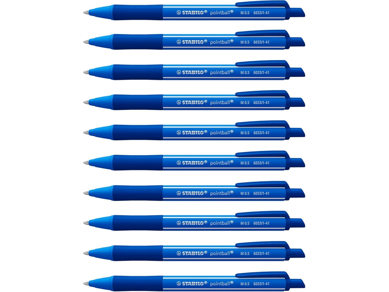 Stabilo Pointball colorful ultra di colore blu la confezione contiene 10 penne