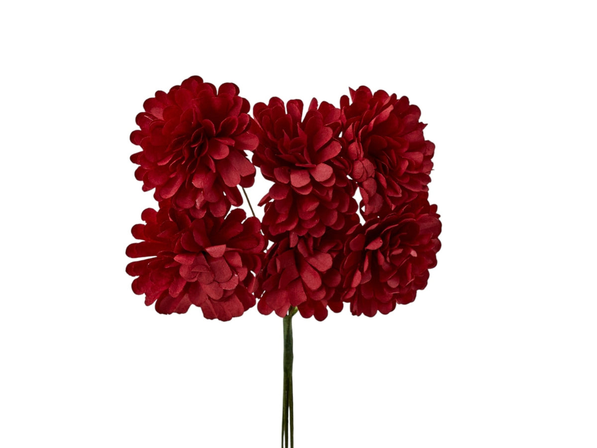 Dalia mini rossa diametro 3cm, confezione da 72 pezzi