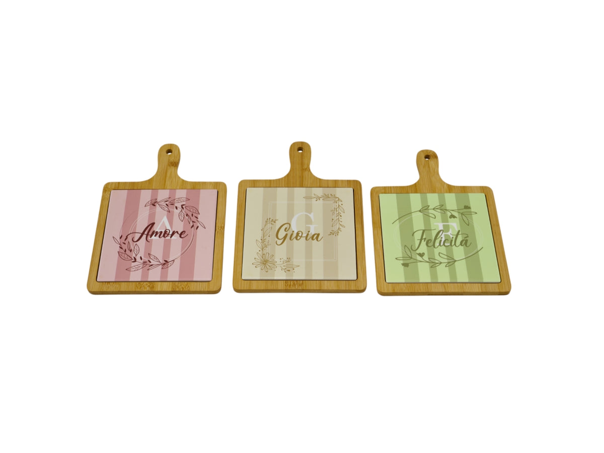 Righe tagliere quadrato, 3 colori assortiti