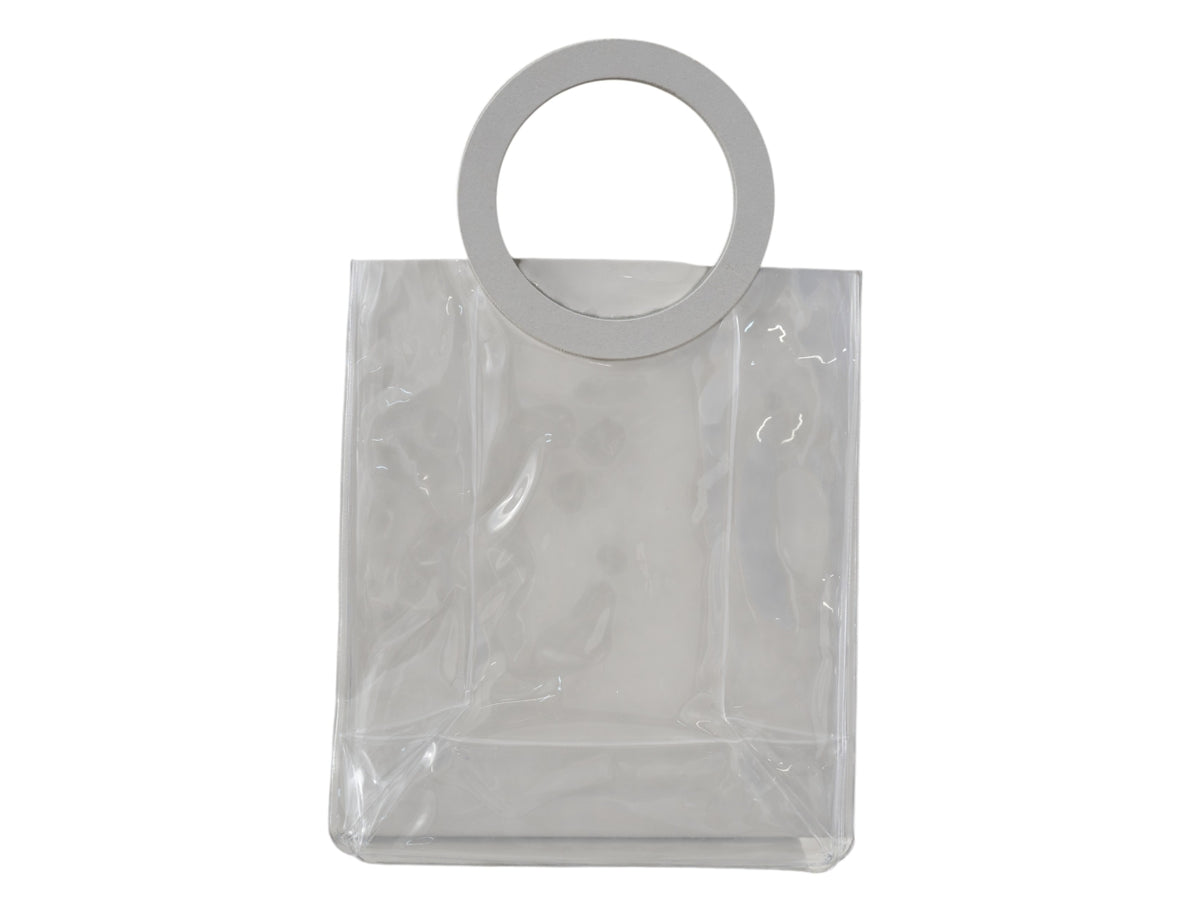 Busta con manico tondo 10x12cm bianco