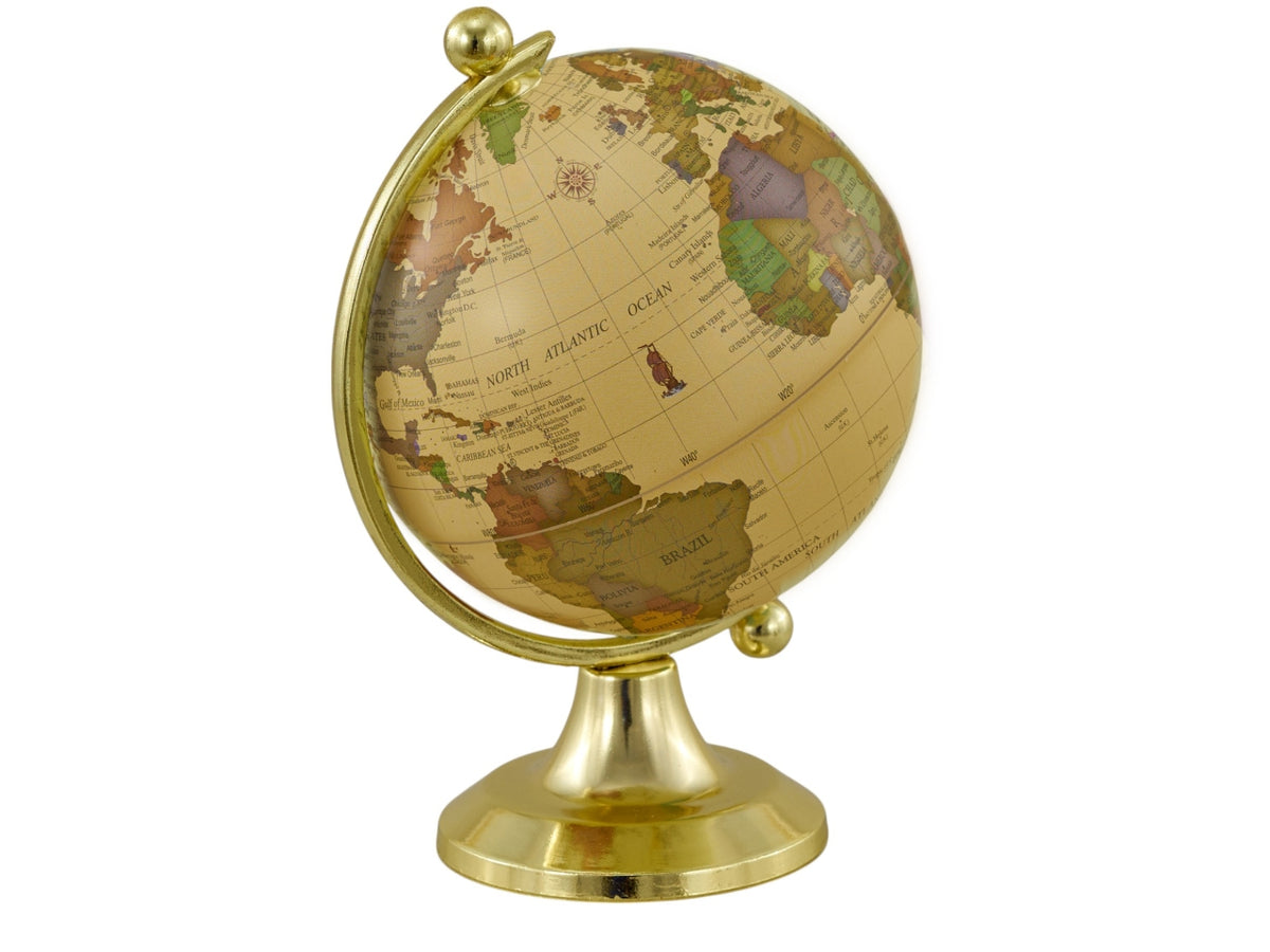 Mappamondo con base metallo 10,6cm color