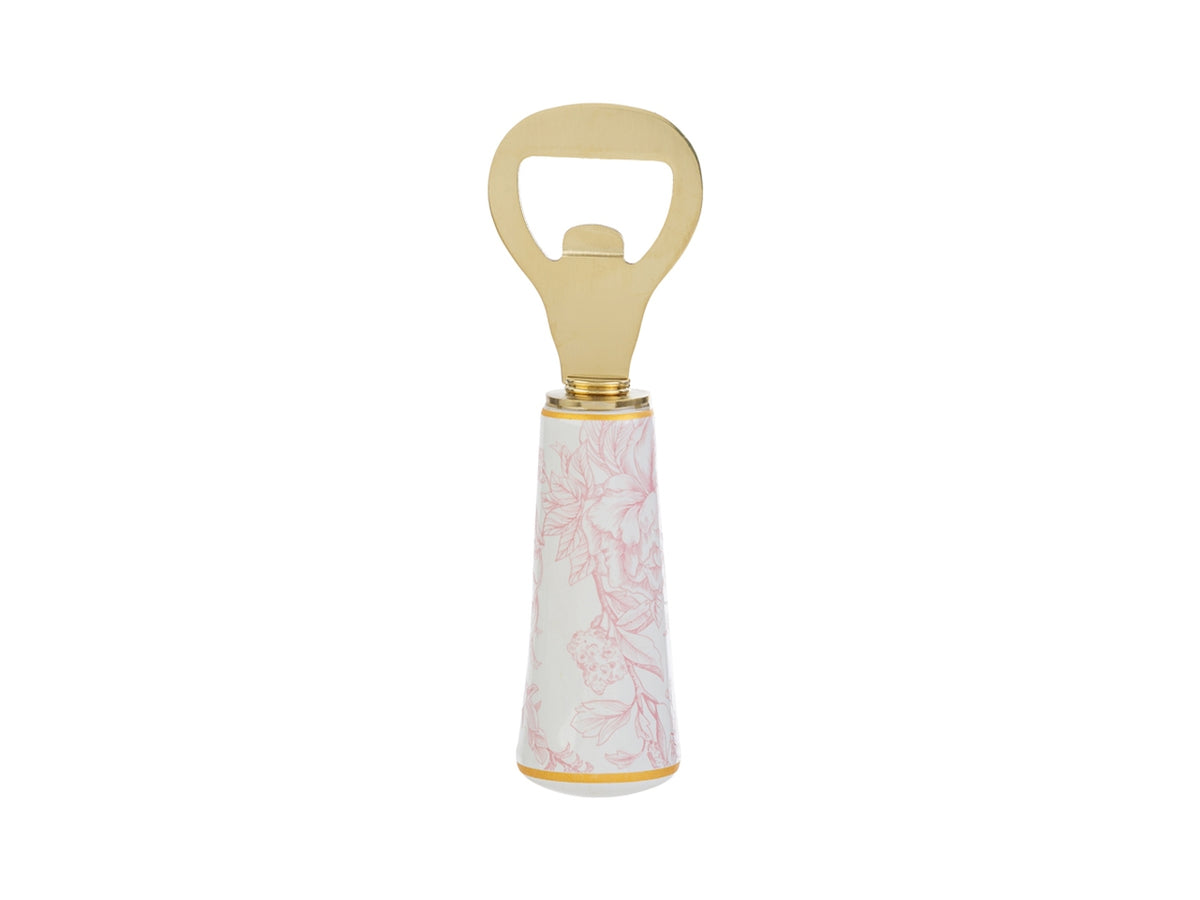 Apribottiglie 12cm con manico a fantasia rosa