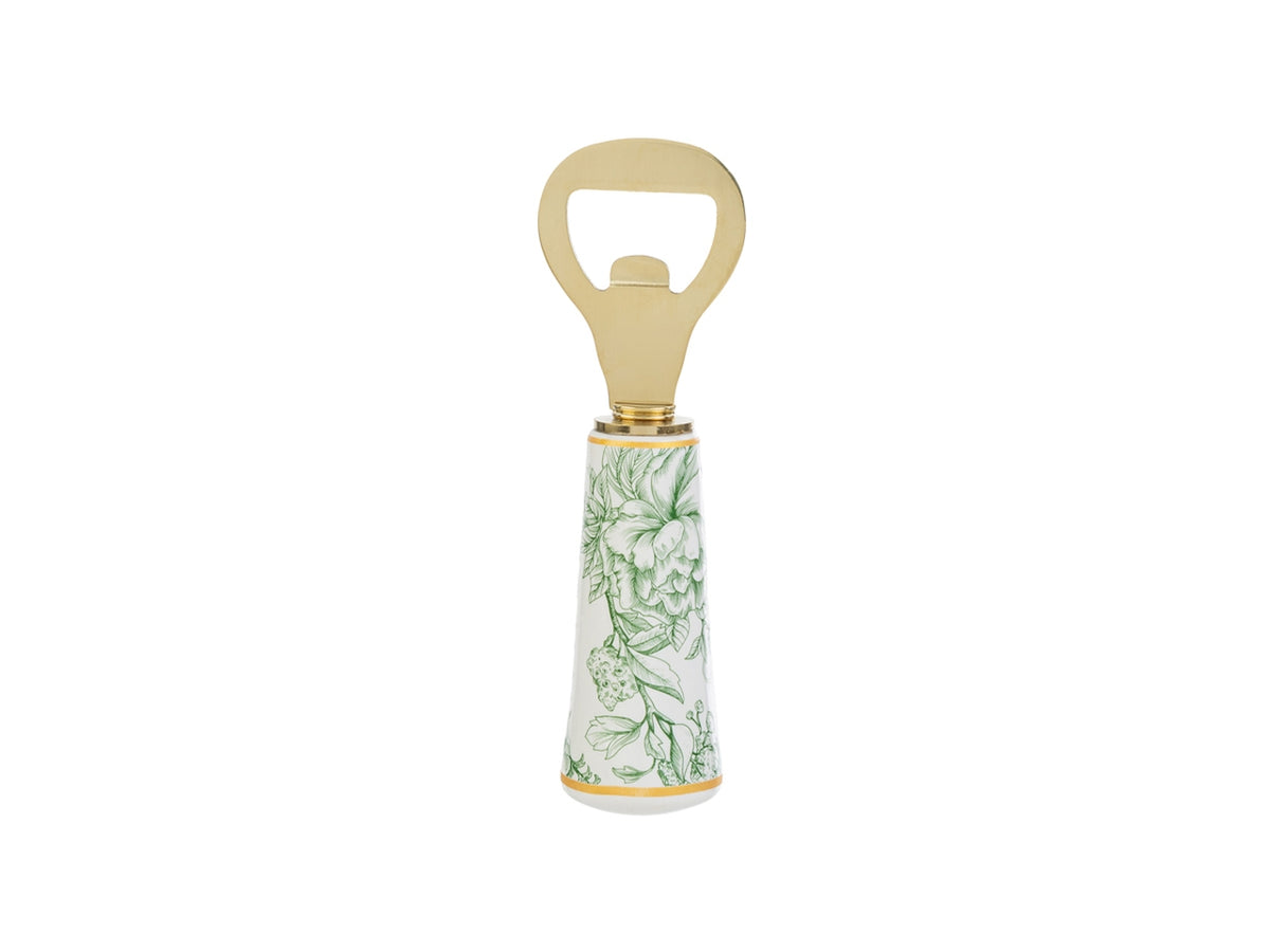 Apribottiglie 12cm con manico a fantasia verde