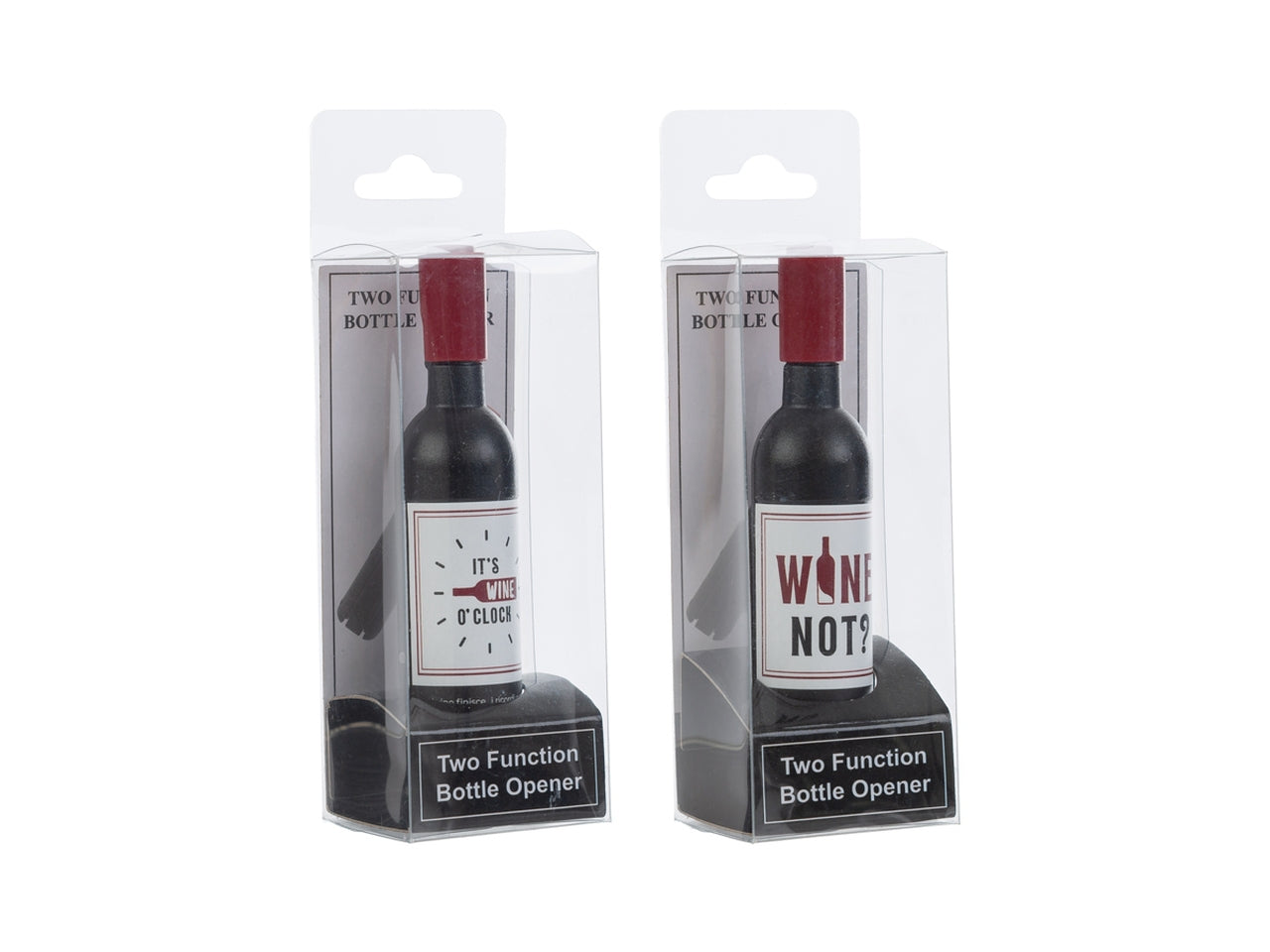 Wine time apribottiglie con calamita 11,5cm in 2 assortimenti
