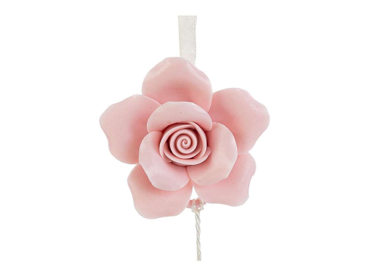 Appendino rosa con calamita 7x7cm rossa