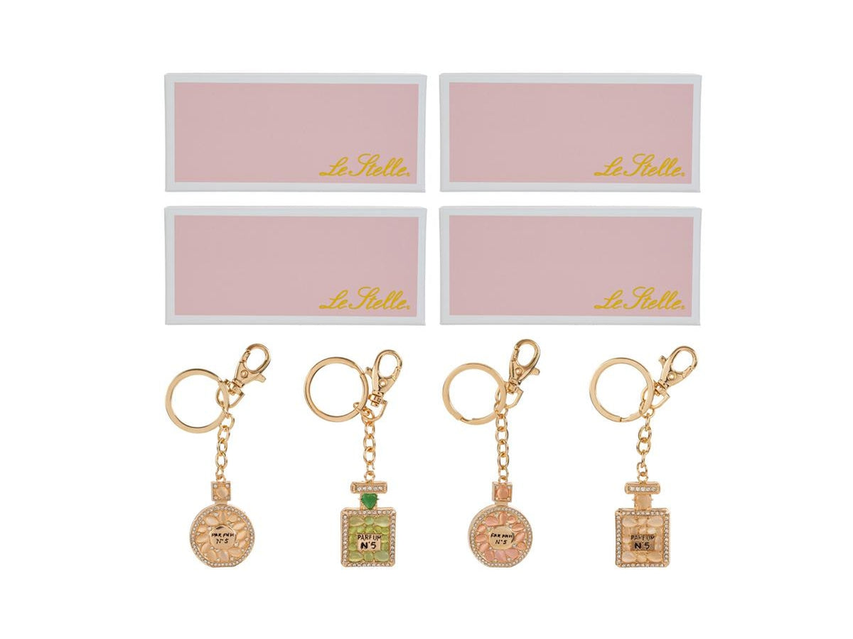 Portachiavi parfum 3,5cm con scatola in 4 modelli assortiti