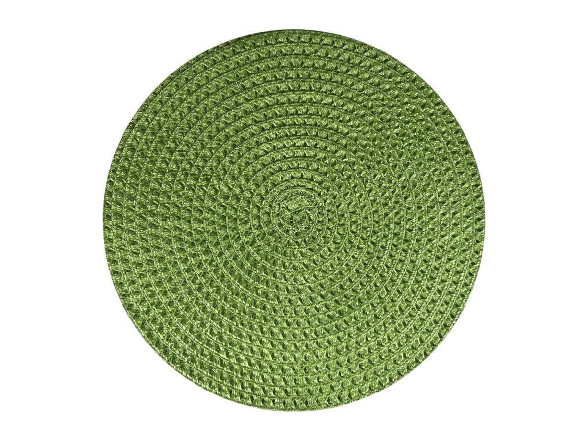 Tovaglietta tonda di colore verde 38cm