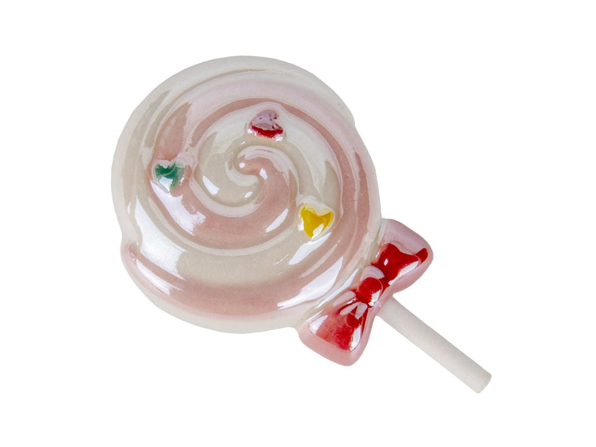 Lollipop lecca lecca baby magnete in porcellana 8cm rosa