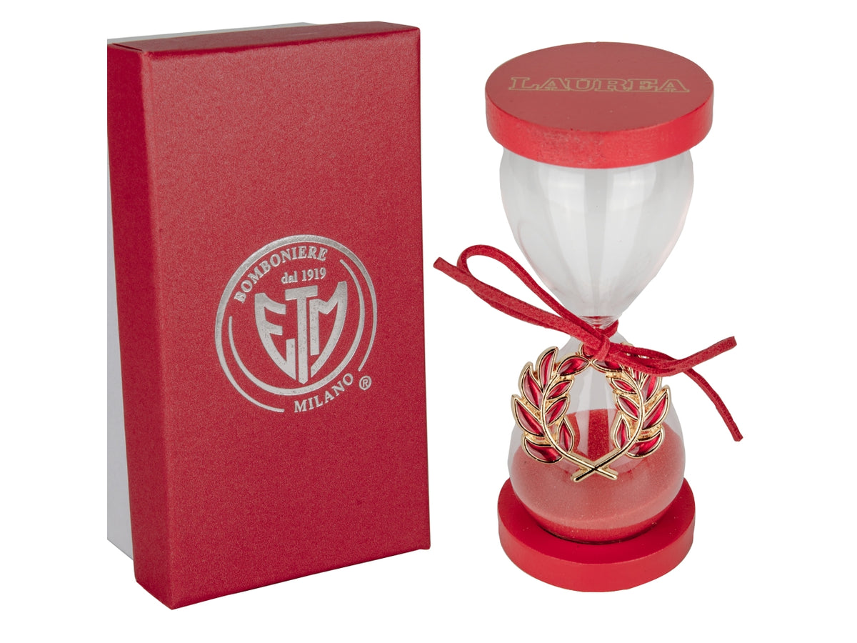 Gold alloro clessidra per laurea 11,5cm