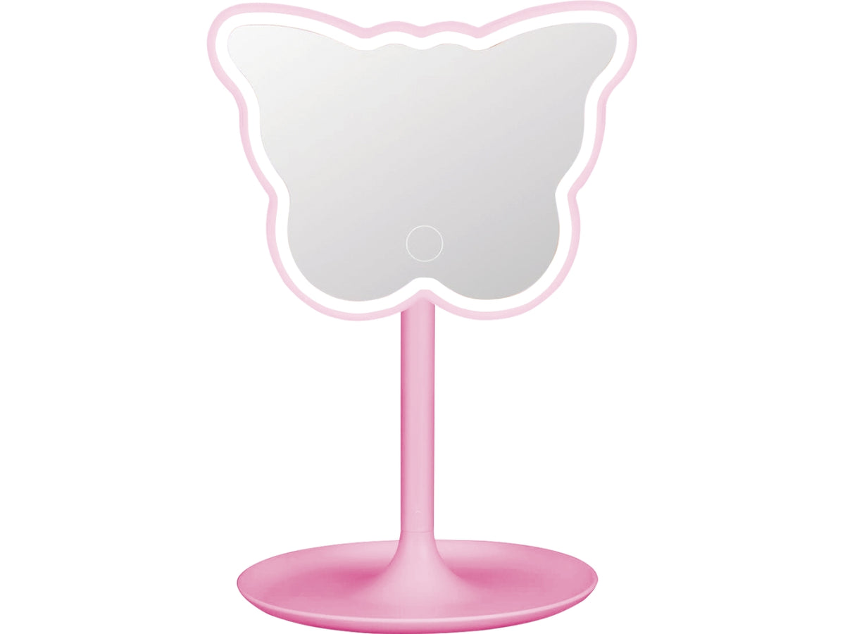 Glow fly stand specchio luce led bianco d.14xh.27cm a batteria