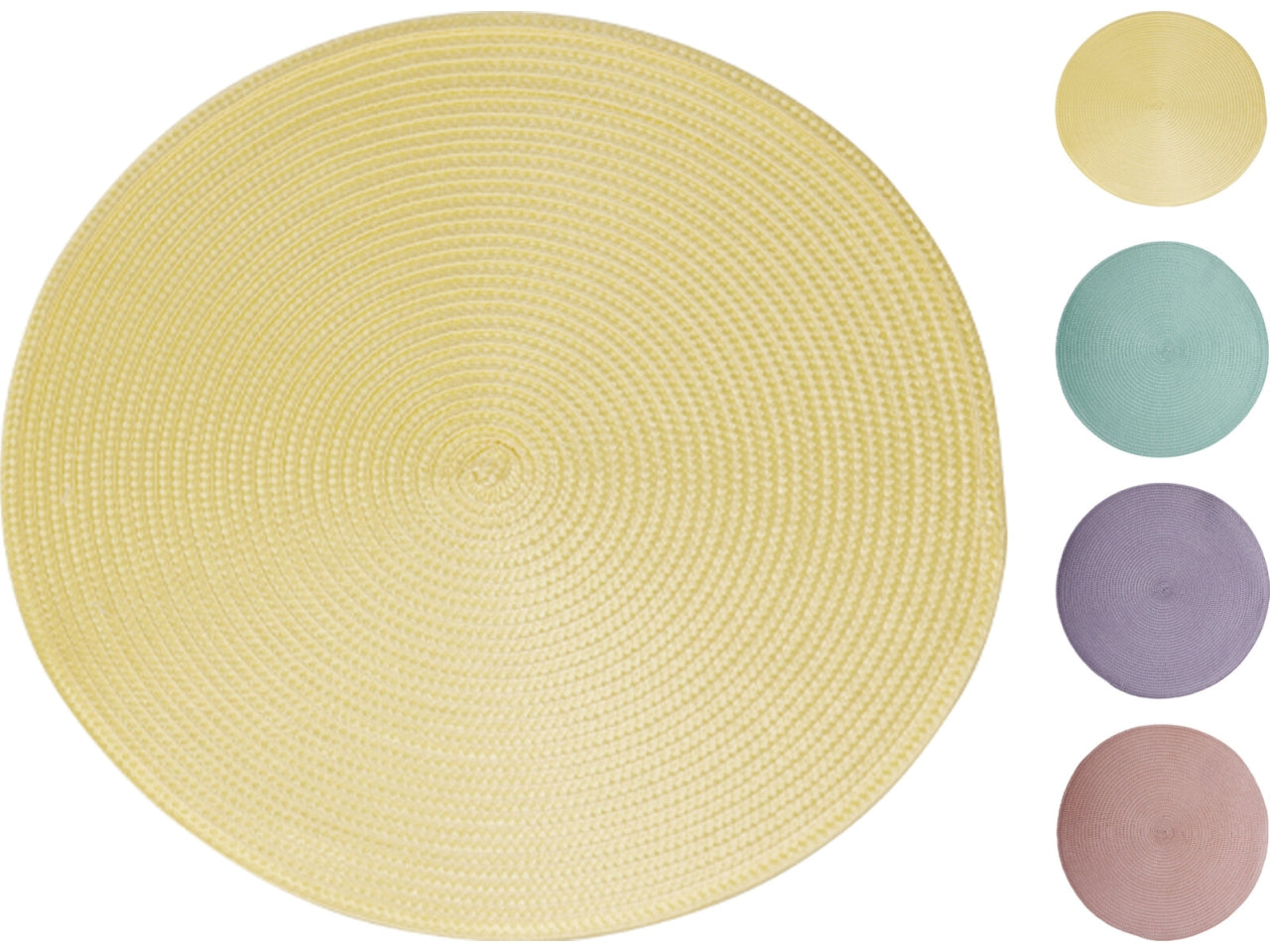 Tovaglietta tonda 38cm in 4 colori assortiti