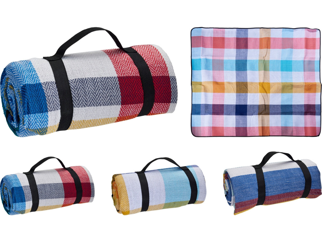 Coperta picinic 127x152cm, 3 colori assortiti