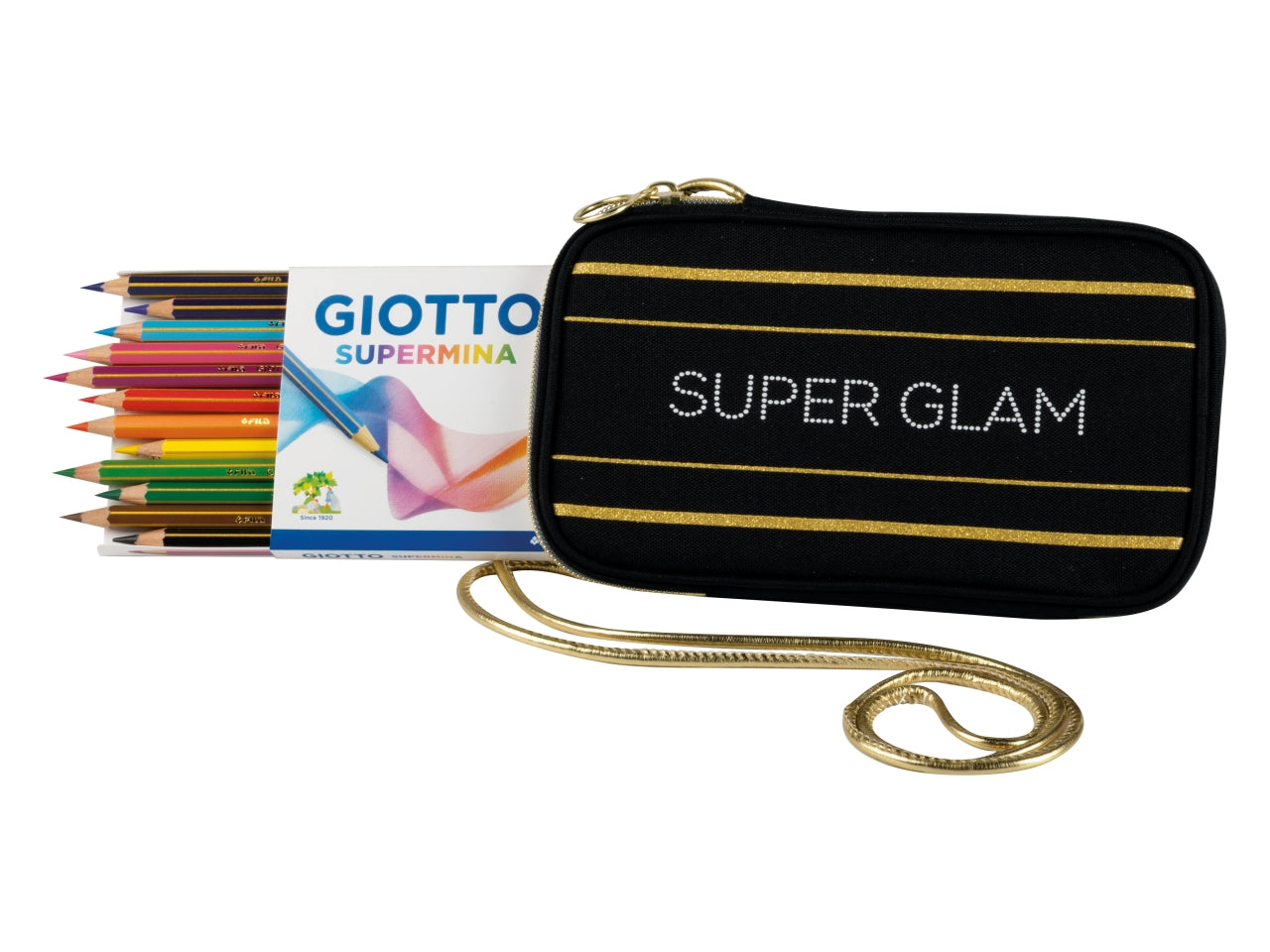 Nuova GIOTTO pochette superglam allâinterno 12 pastelli Giotto Supermina