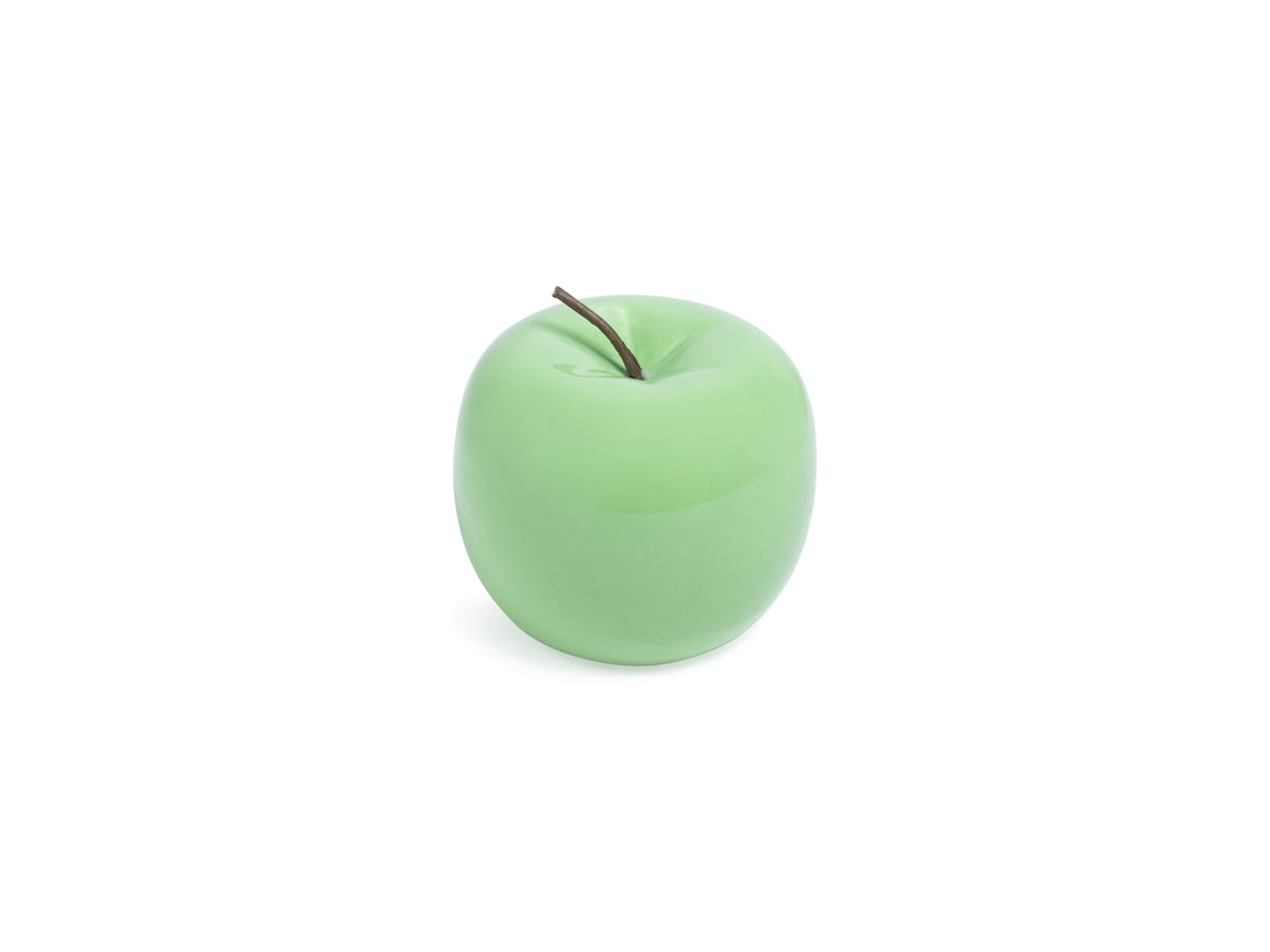 Mela verde in ceramica d.15xh.12,5cm