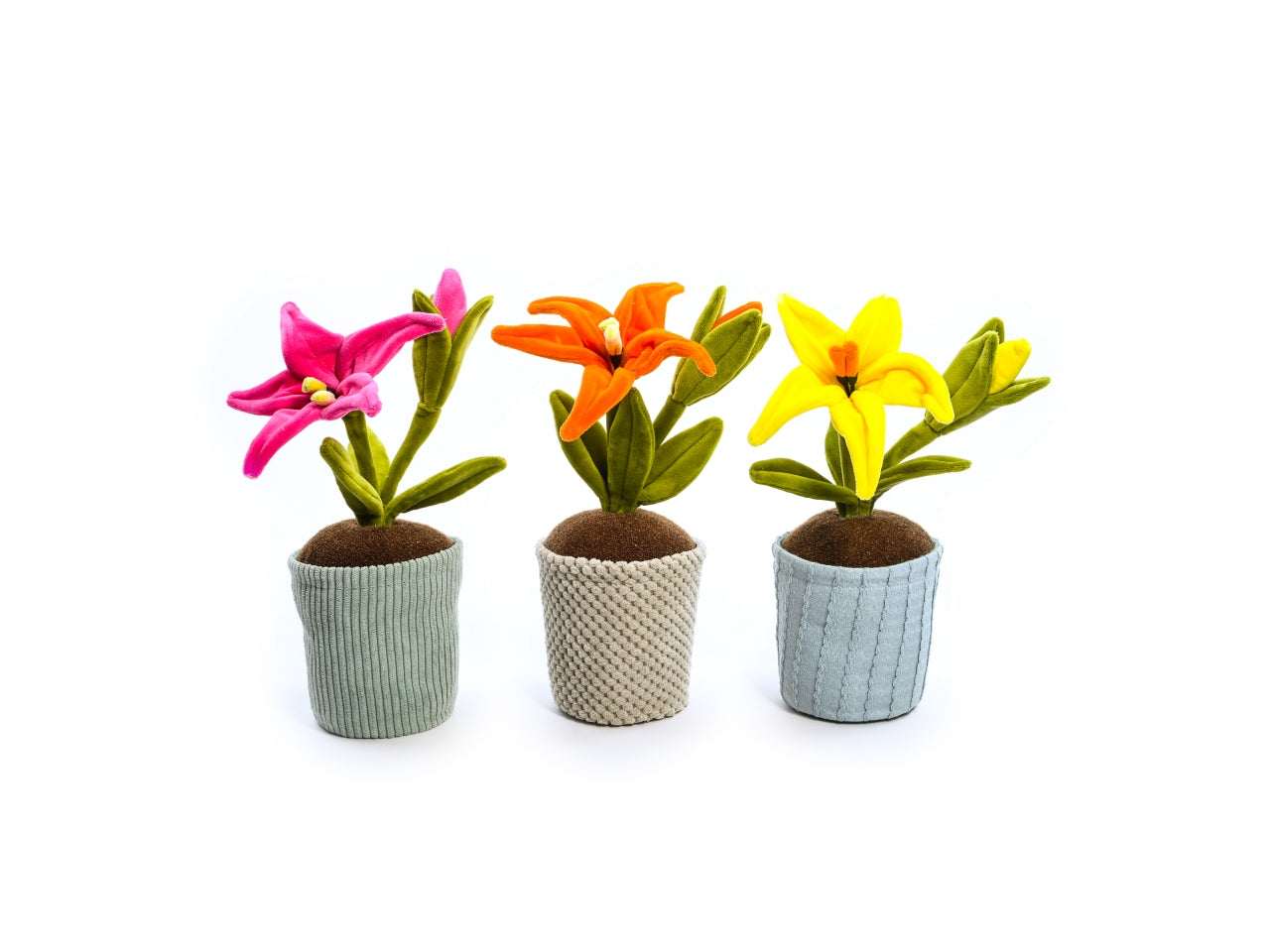 Fermaporta giglio in tessuto d.13xh.32cm in colori assortiti