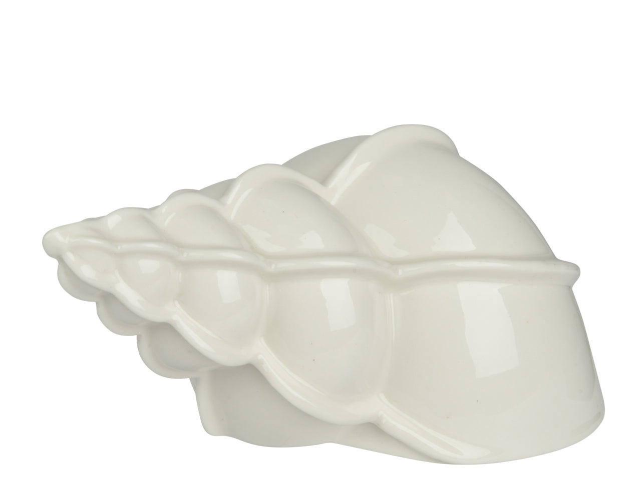 Conchiglia in porcellana bianca 13.5x7.9xh.6.7cm