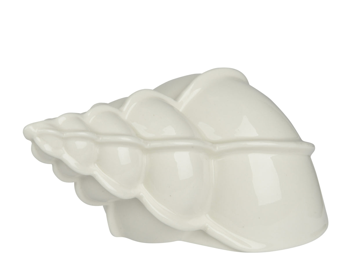 Conchiglia in porcellana bianca 13.5x7.9xh.6.7cm