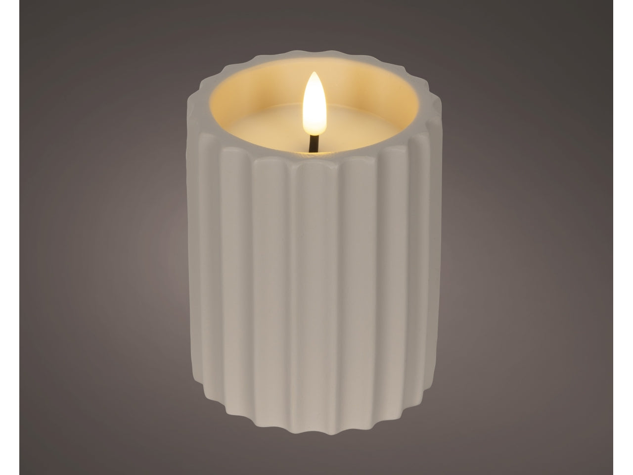 Candela led bianca d.8.5xh.11.5cm