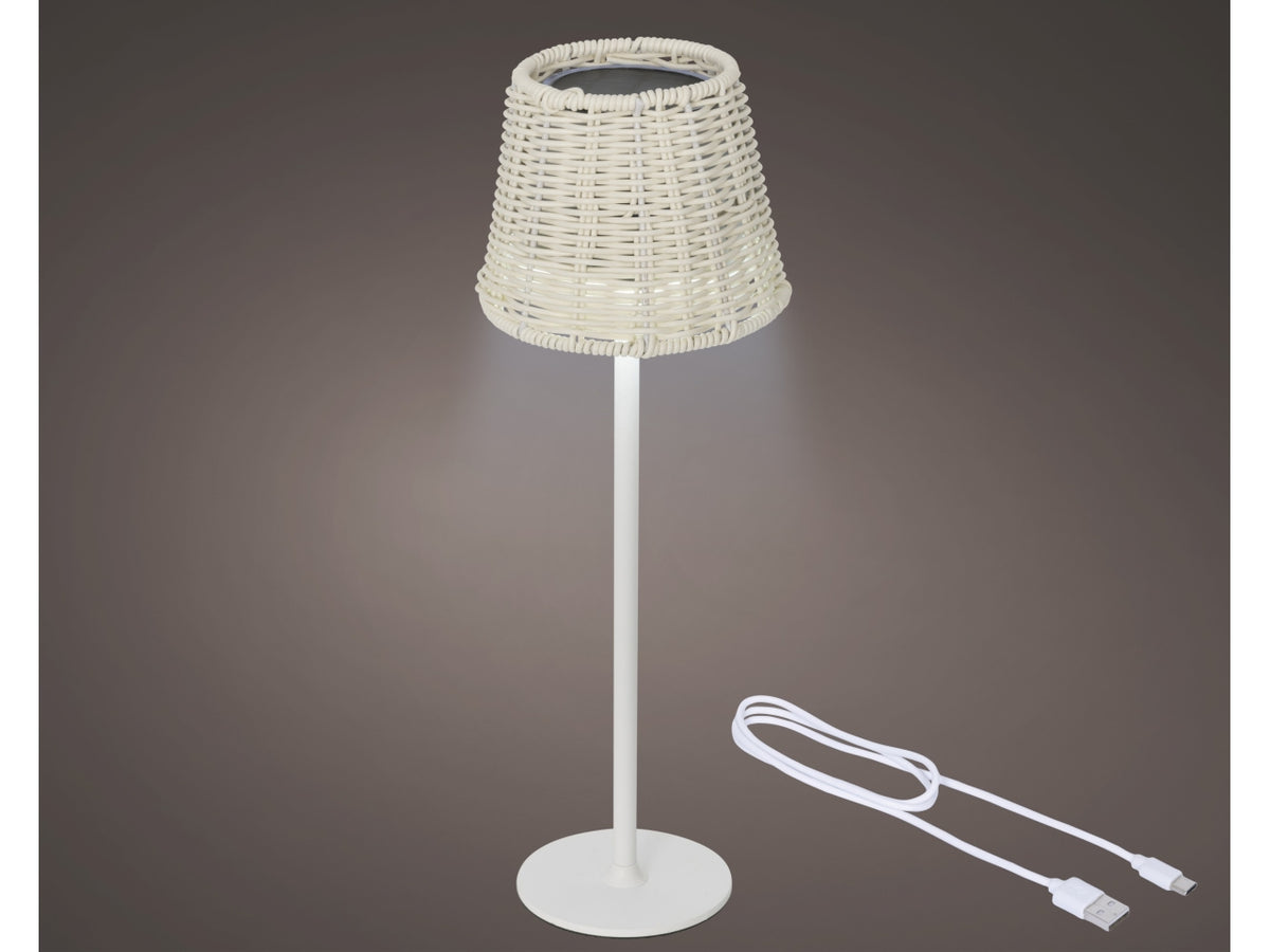 Lampada da tavolo solare bianca d.11xh.38.5cm