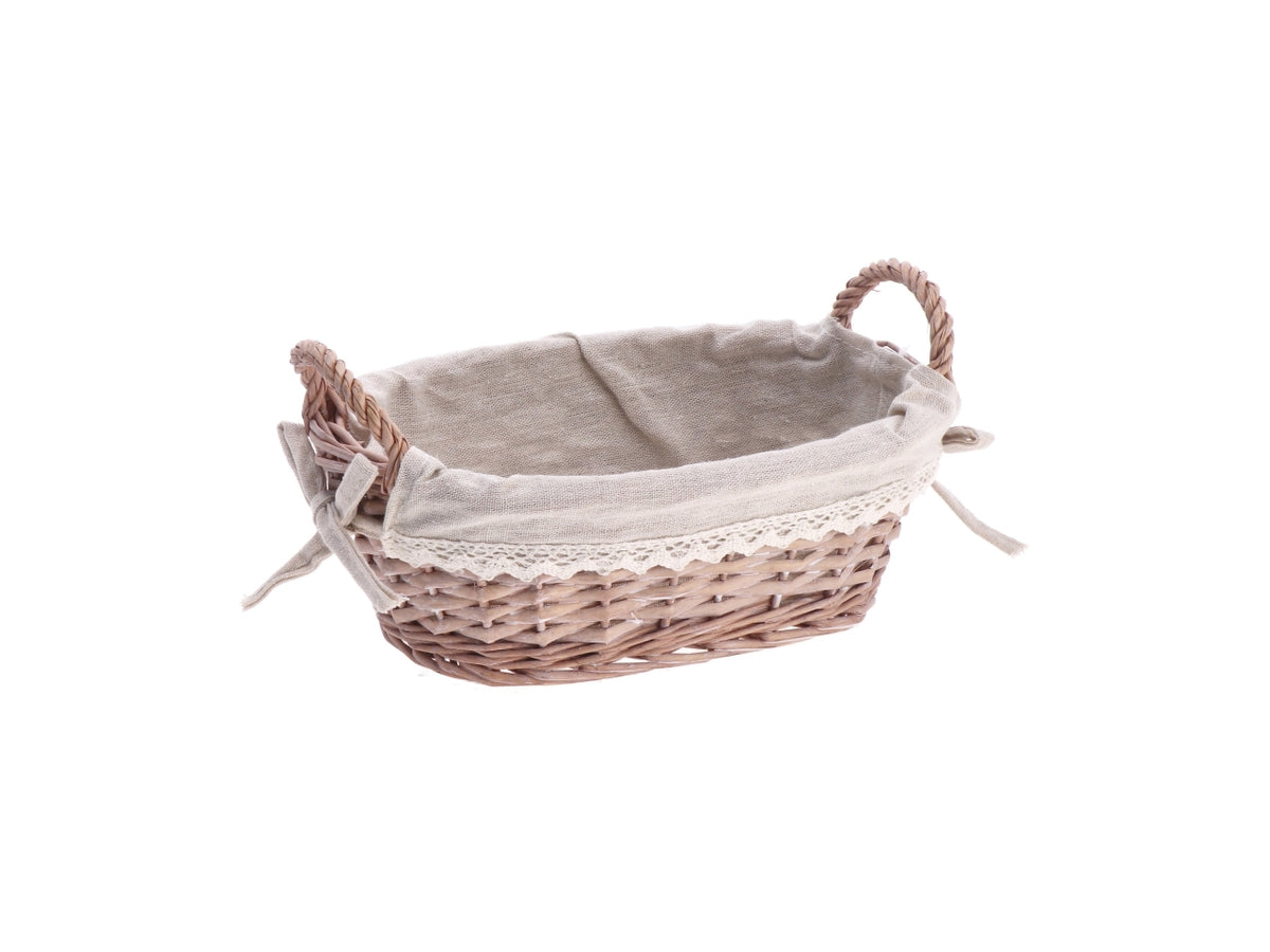 Shiwa cestino ovale 26x18xh14cm con interno in tessuto, 4 varianti di colore