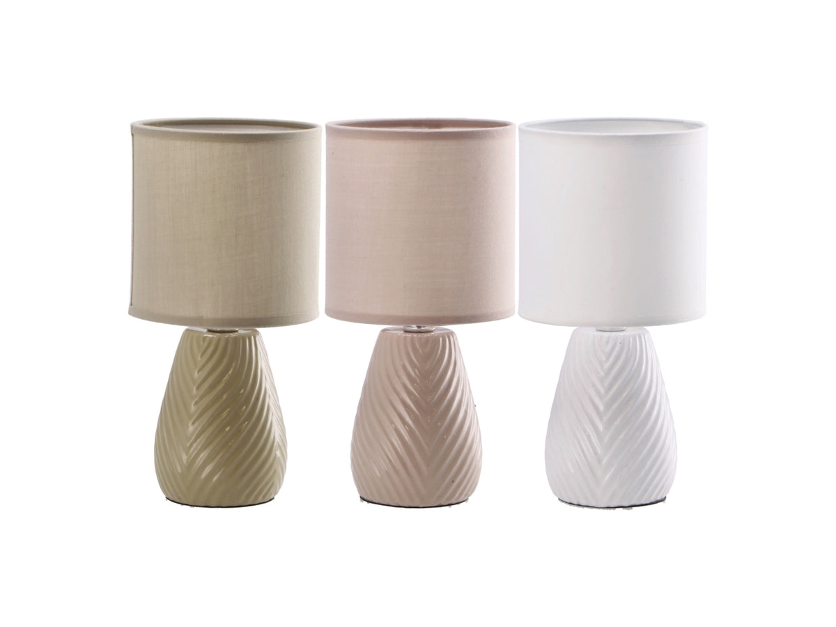 Liora lampada da tavolo in ceramica d.13xh26cm, 3varianti di colore