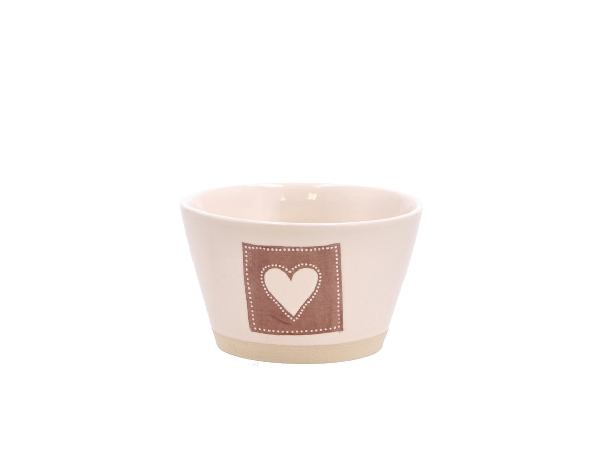 Nara ciotola in ceramica con cuore d14xh8cm, 4 assortimenti