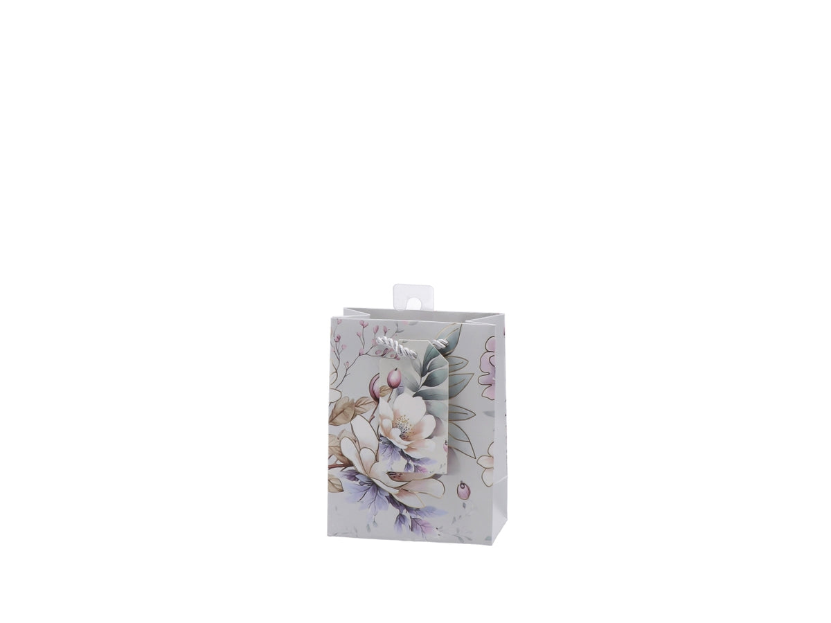 Shopper fiorata 12x7xh15cm, 4 assortimenti