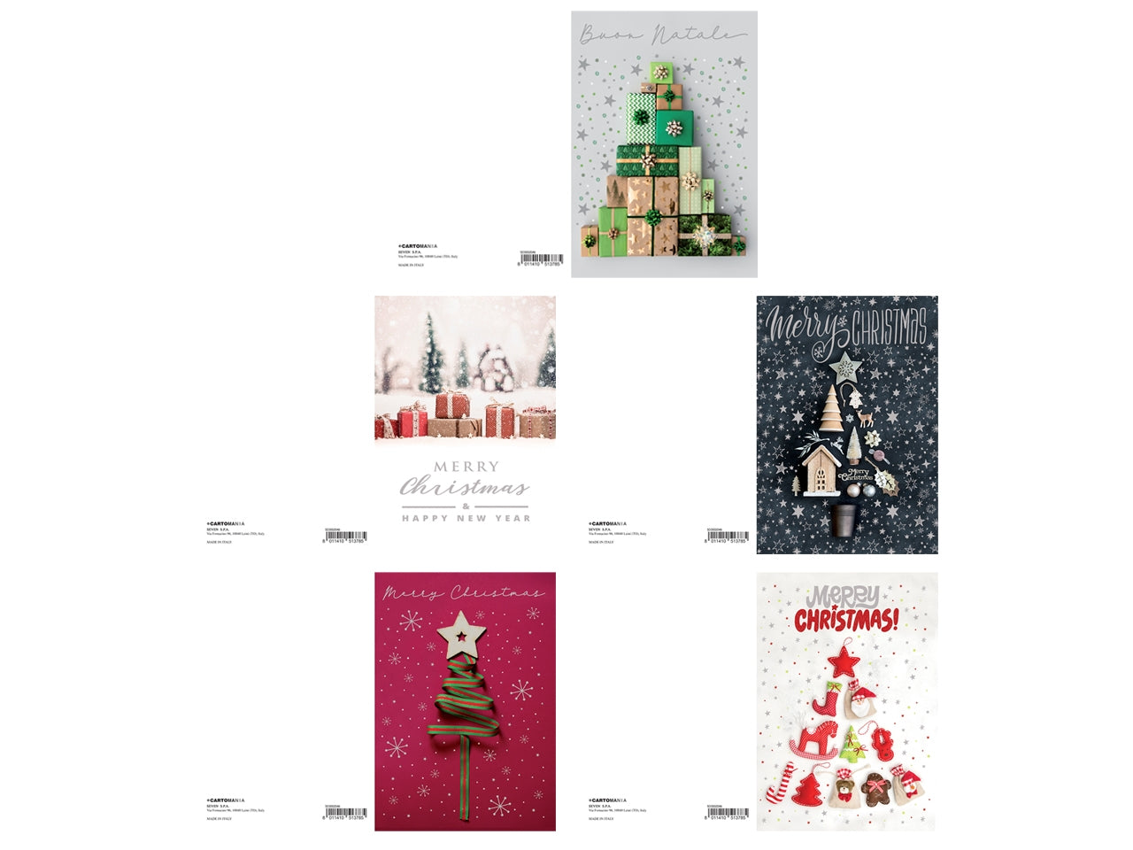 Biglietto natale olografico cartomania greeting