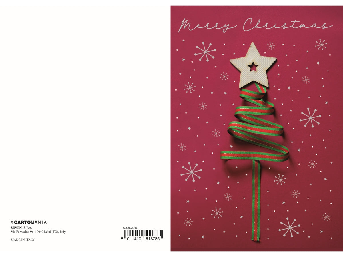 Biglietto natale olografico cartomania greeting
