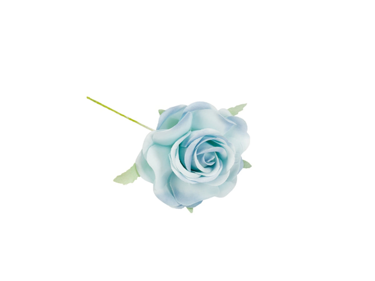 Rosa a bocciolo celeste in confezione da 12 fiori