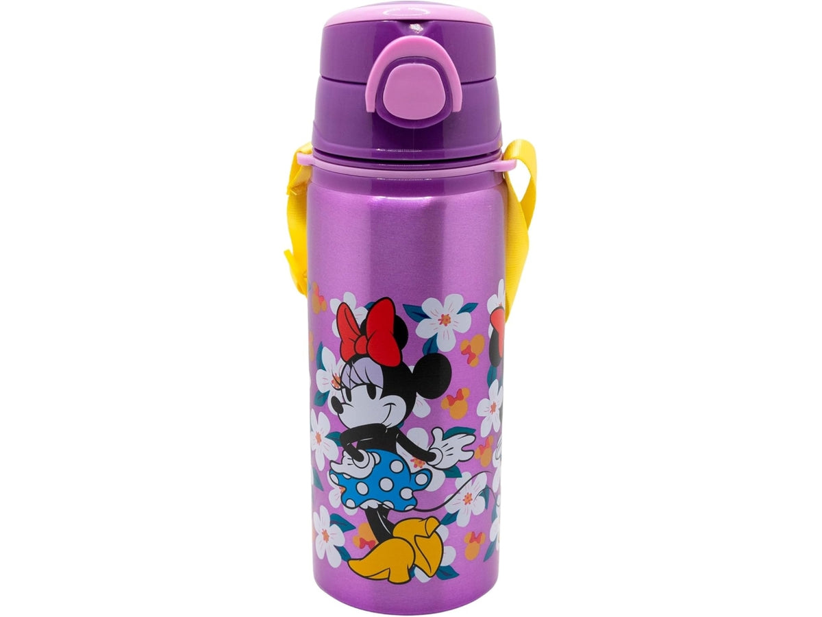 Minnie borraccia in alluminio pop up con cannuccia e tracolla 730ml