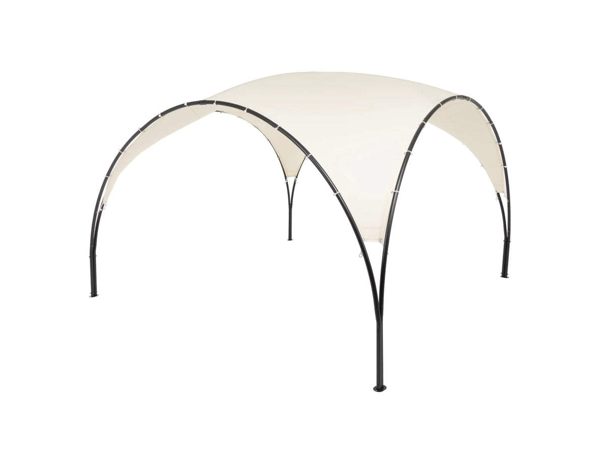 Gazebo veranda 3,8x2,6mt in tessuto ecru' e struttura antracite