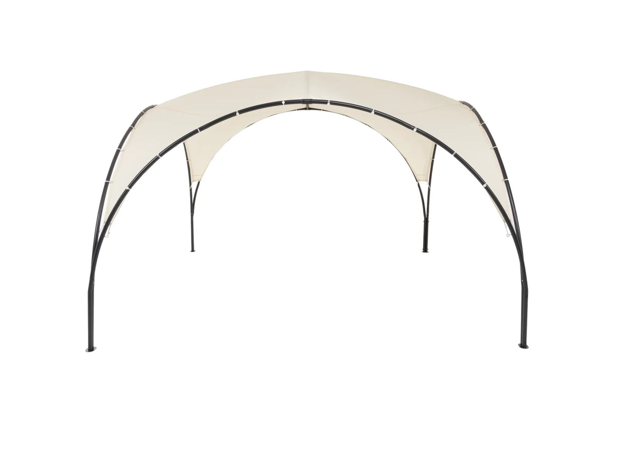 Gazebo veranda 3,8x2,6mt in tessuto ecru' e struttura antracite