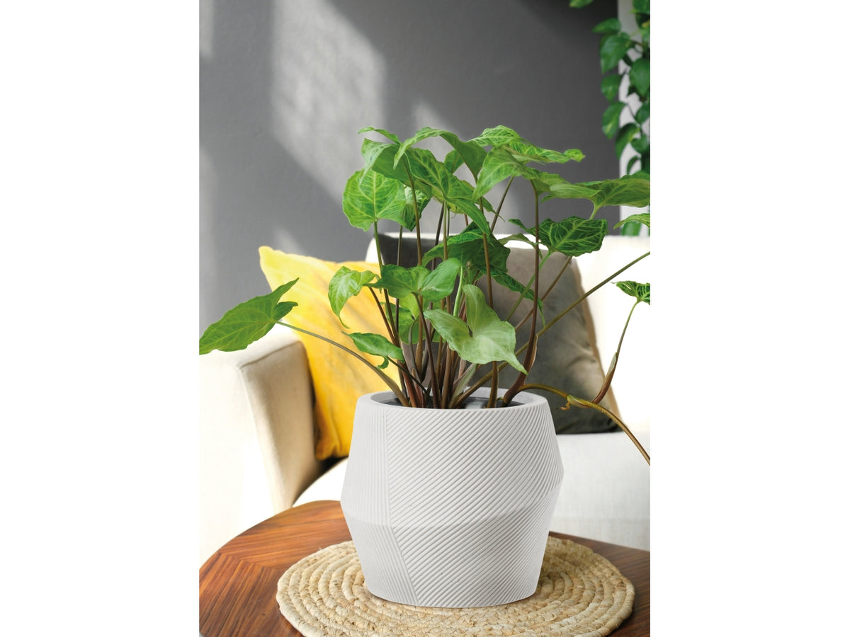 Irok cachepot d.23xh.21cm bianco