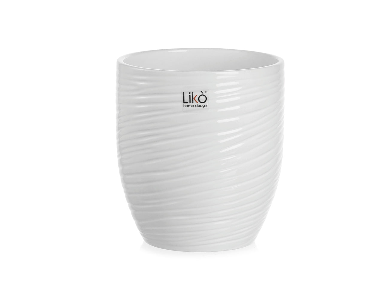 Seattle cachepot d.13xh.14cm bianco