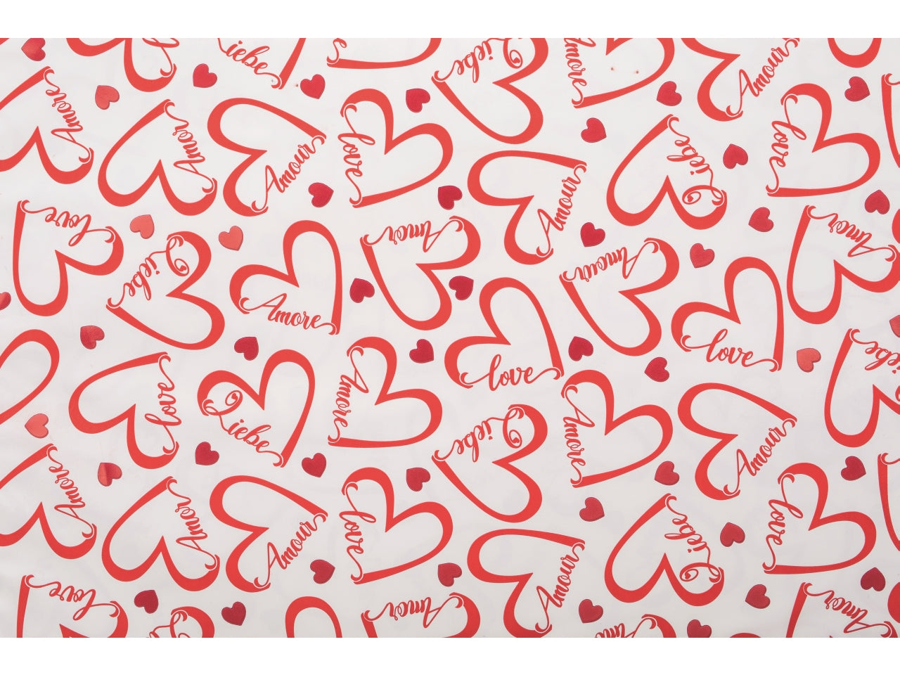 Buste love heart 25x40cm, confezione da 50 pezzi fondo bianco