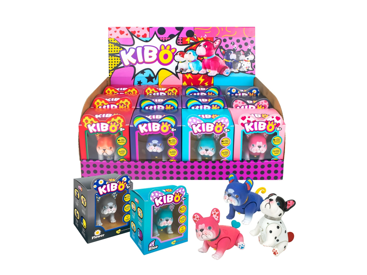 Kibo mini bulldog francese interattivo con oltre 40 suoni touchâactivati e 20 canzoni