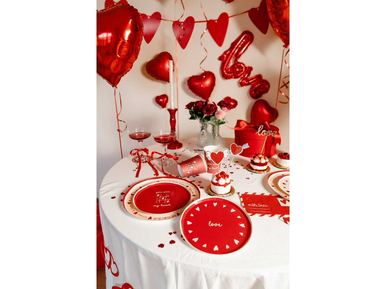 Mini Cake Topper Sagomati Love set da 5 minicake