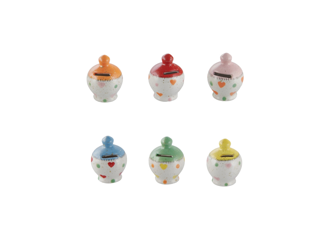 Salvadanaio 6cm in 6 colori assortiti