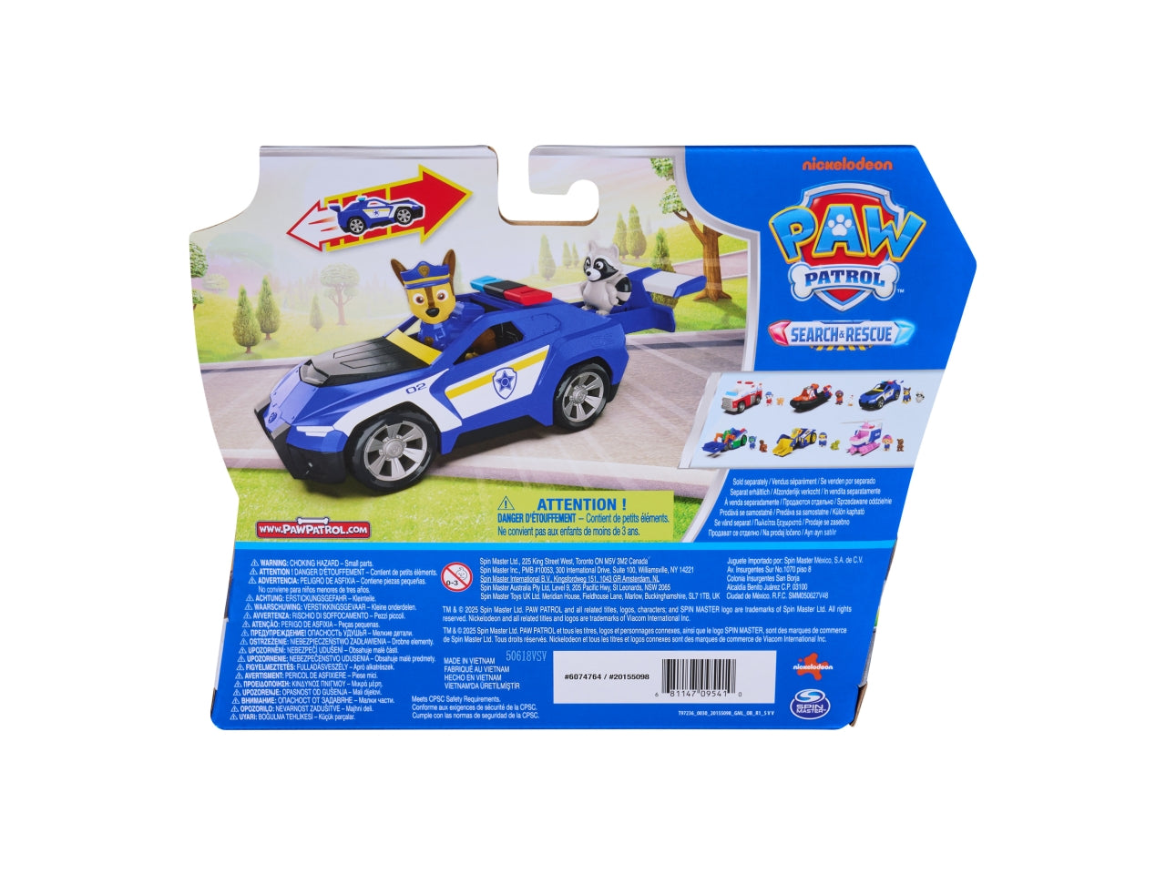 Paw Patrol veicolo tematizzato search rescue chase