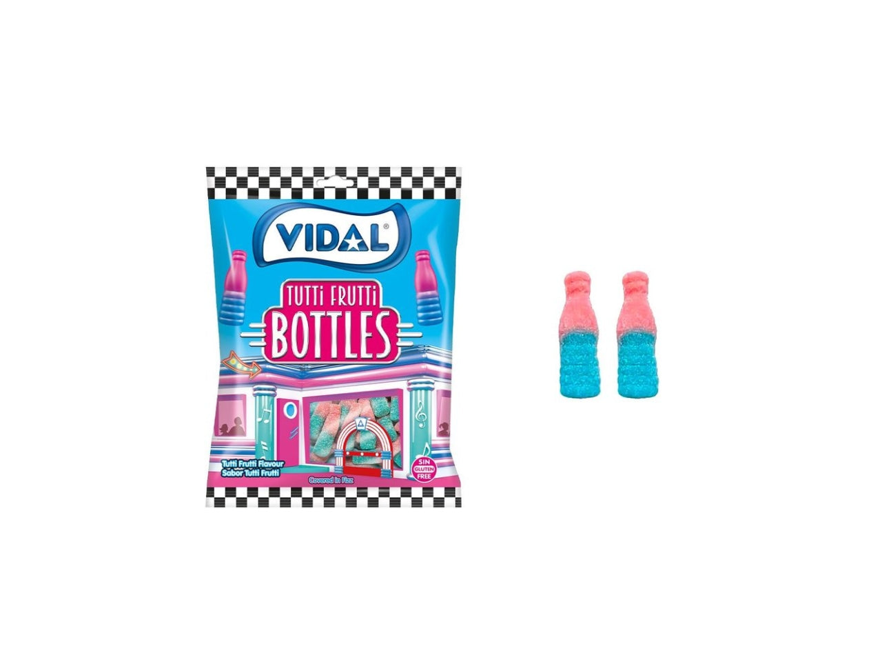 Gommose bottiglie tutti frutti, bustina 90gr