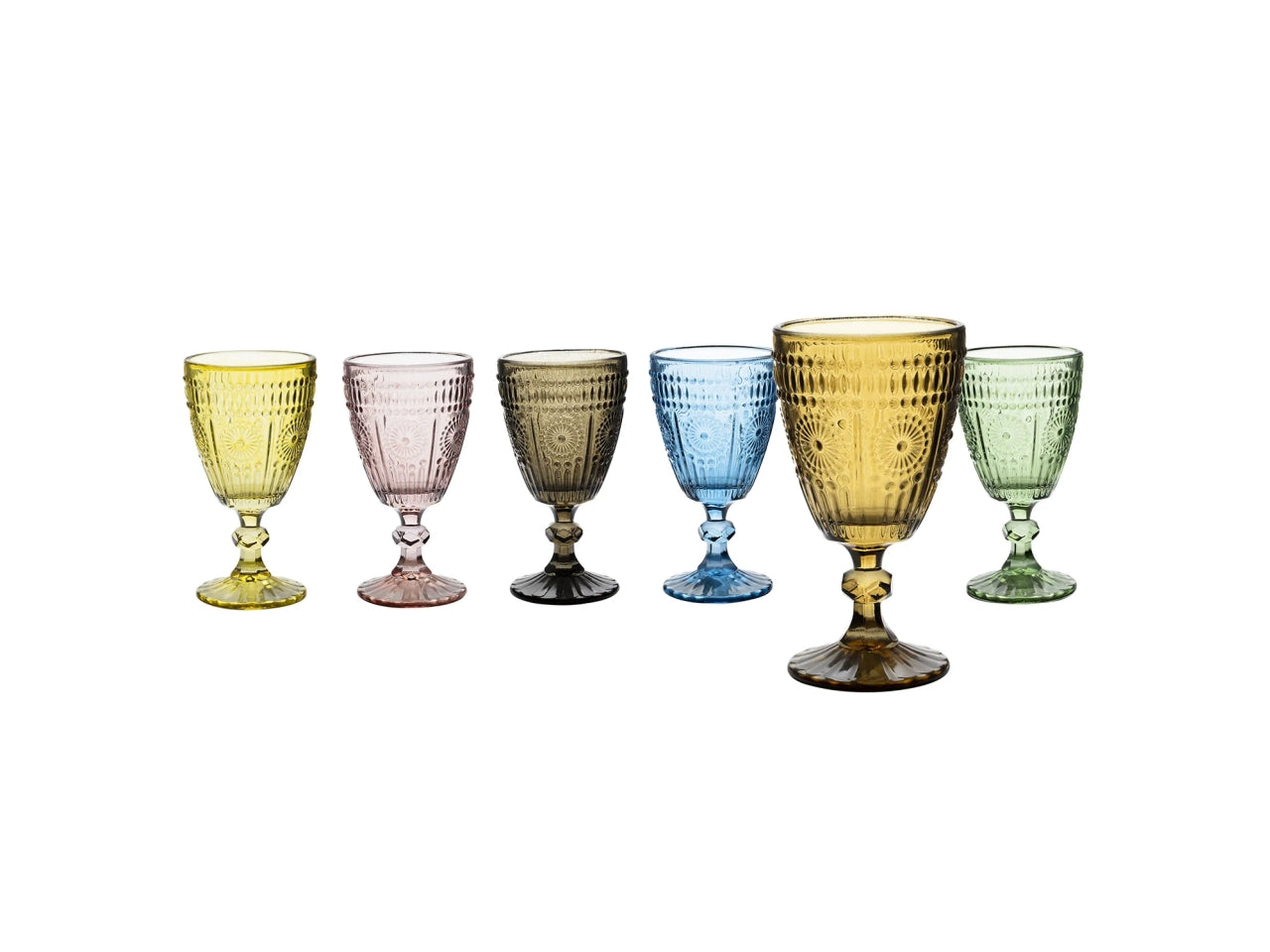 Calici Cesareo color 30cl, confezione da 6 pezzi assortiti