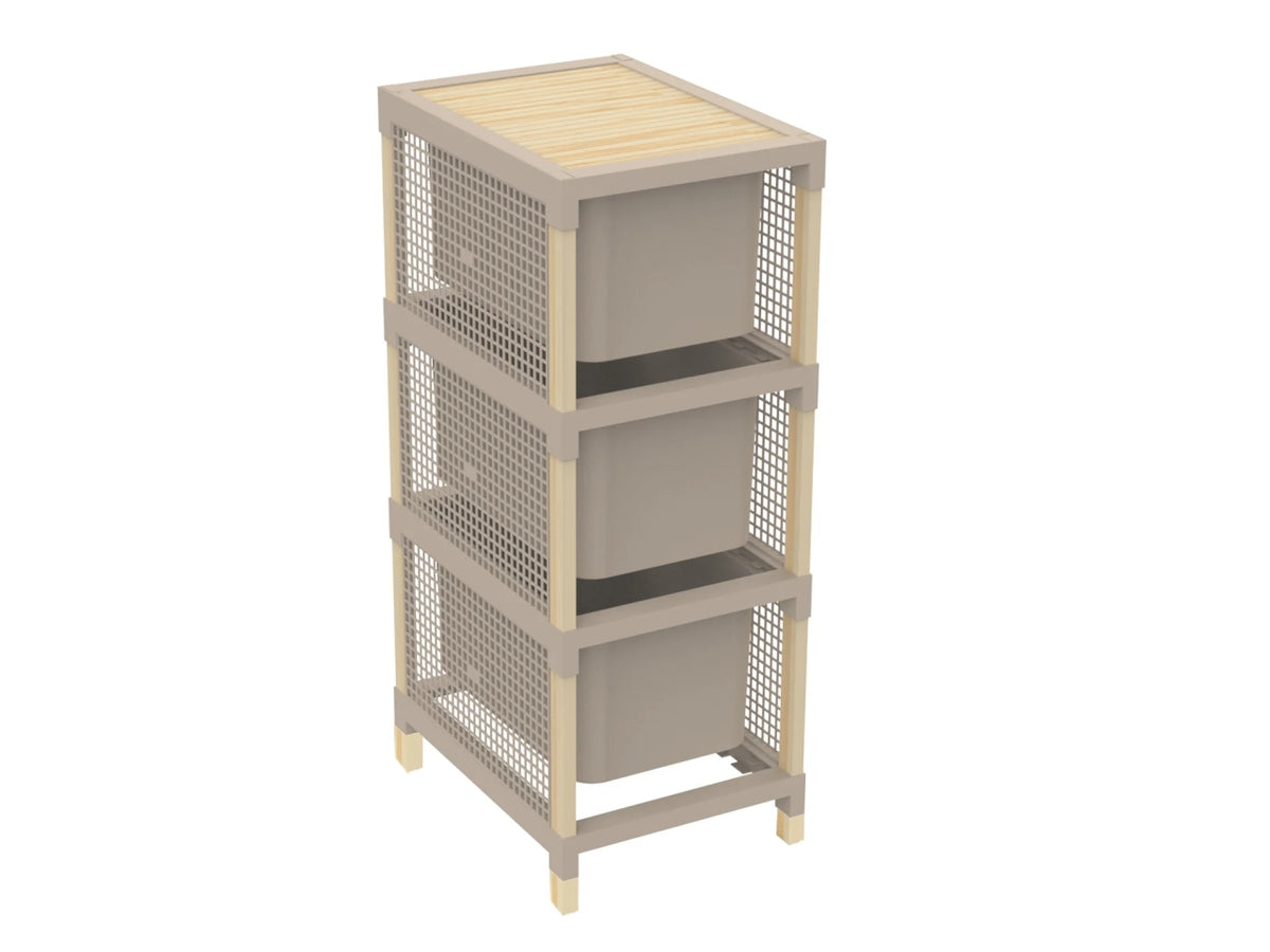 Cassettiera Fixwood 30x41xh81cm legno