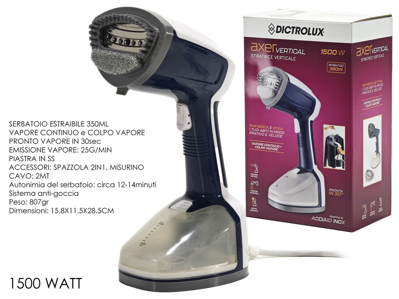 Stiratrice Axel vertical 1500w