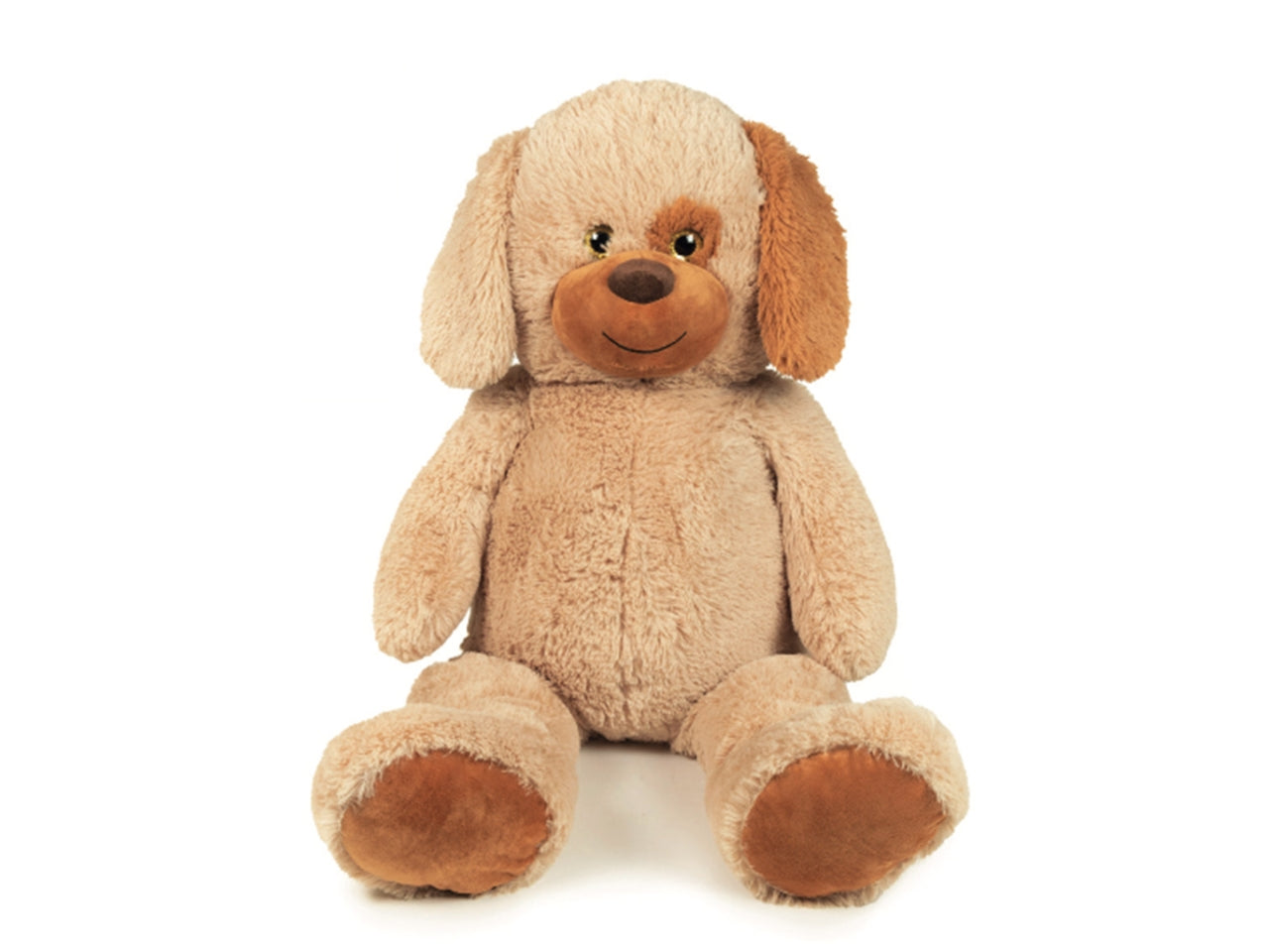 Peluche Cane 100Cm Occhi Plastica Glitter Imbottitura Eco