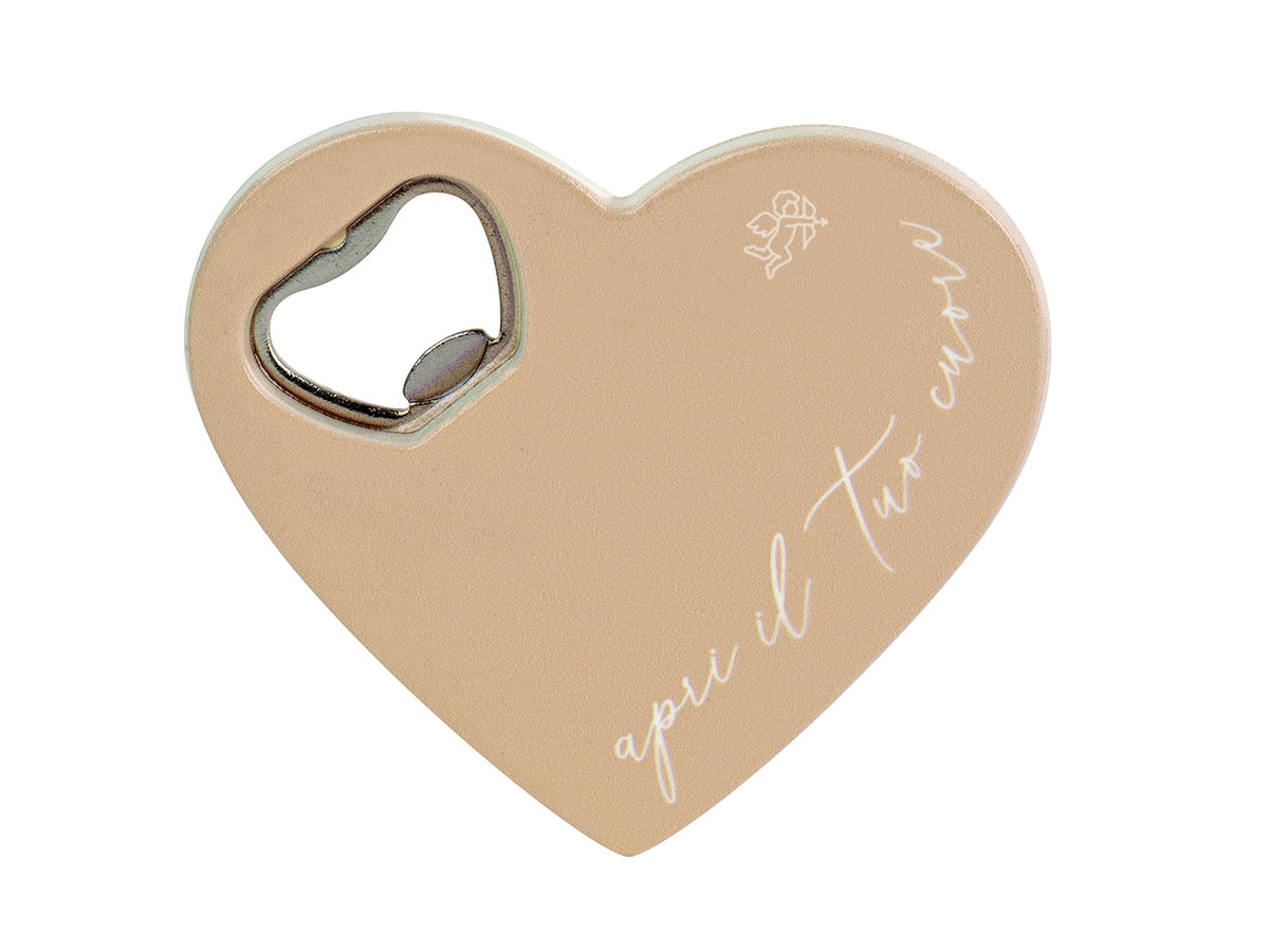 Cuore apribottiglie beige 80x85cm