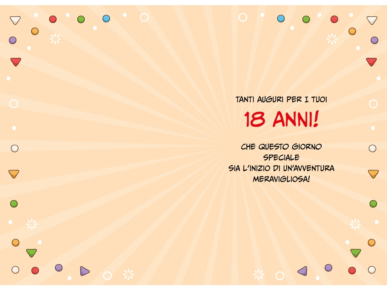 Biglietto buon compleanno 18 anni maschile