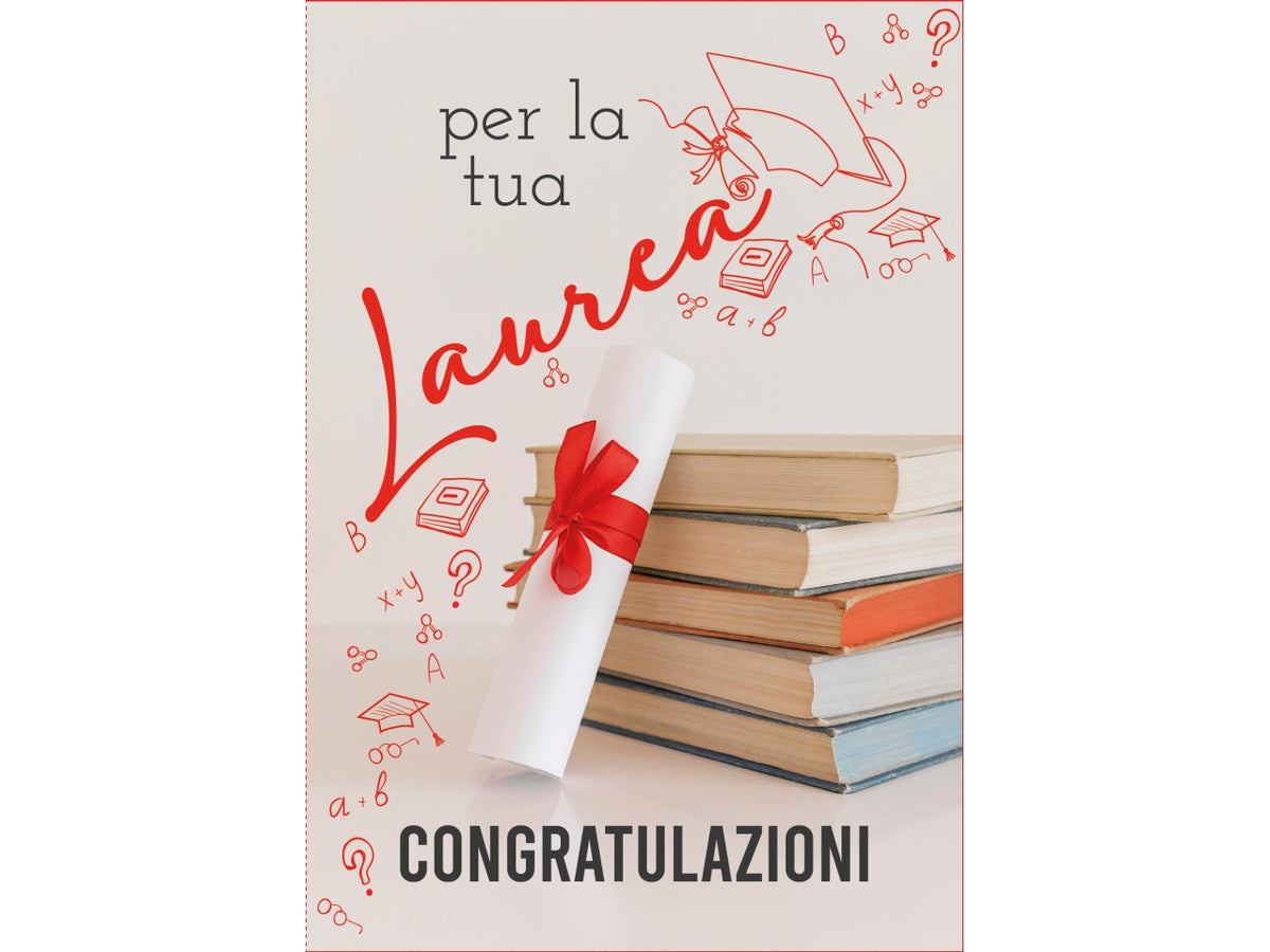 Biglietto tanti auguri laurea