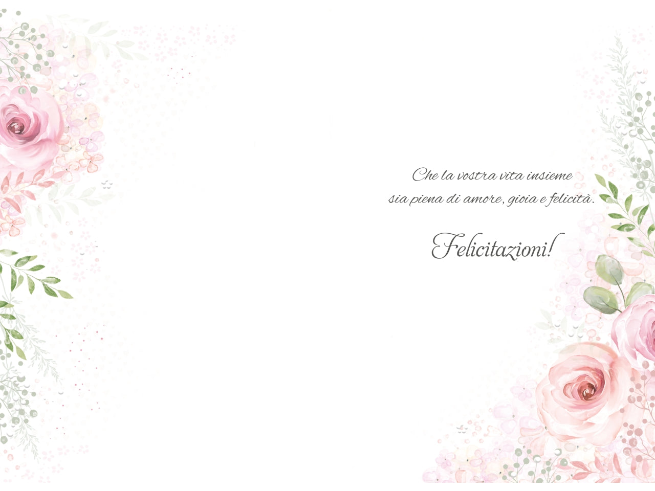 Biglietto felice matrimonio fedi