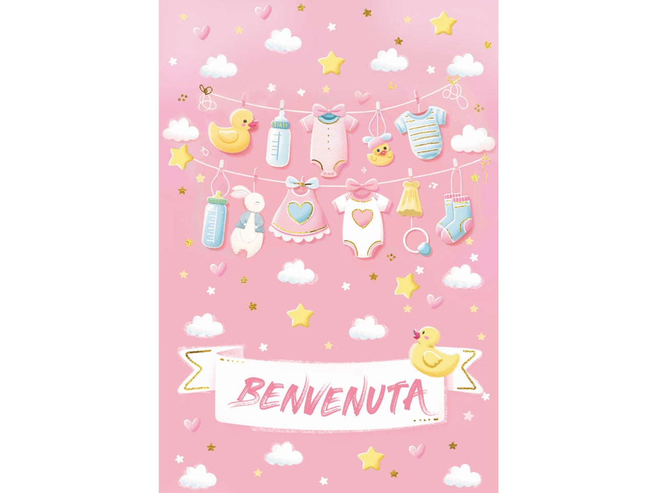 Biglietto lieto evento benvenuta